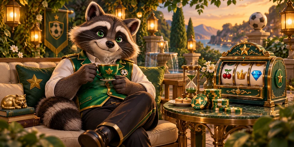The captain enjoys tea beside fictional chips and a paused game with its spin control covered.