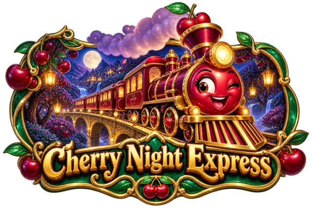 Cherry Night Express illustrated game world