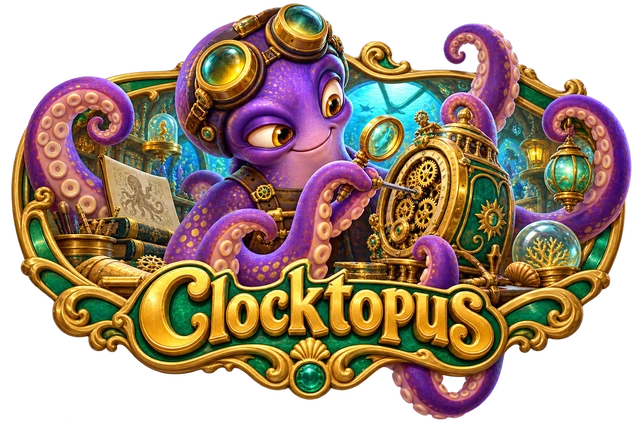 Clocktopus illustrated game world