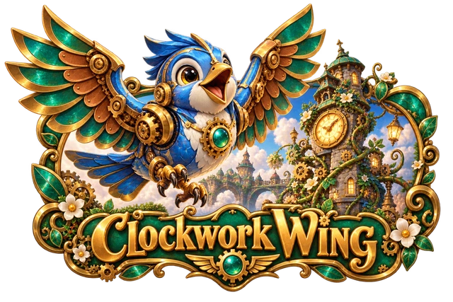 Clockwork Wing illustrated game world