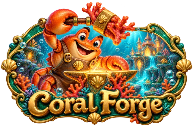 Coral Forge illustrated game world
