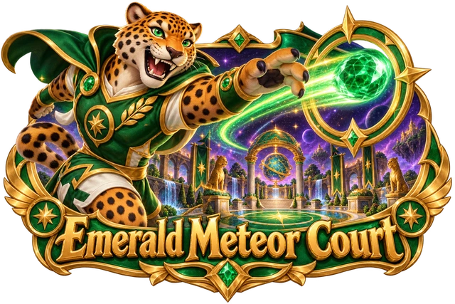 Emerald Meteor Court illustrated game world