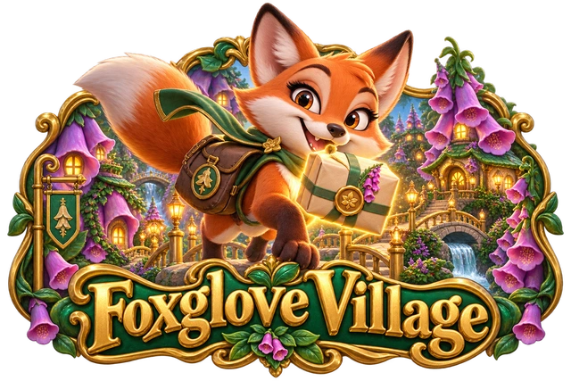 Foxglove Village illustrated game world